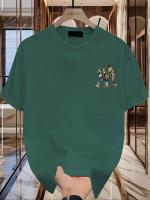 Camiseta Casual de Manga Media de Algodón Puro de Alta Calidad Estilo Coreano Moderno Versátil - details 8