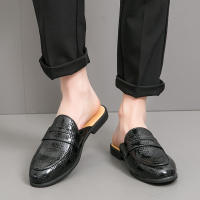 Zapatillas de cuero con punta en relieve para hombre, zapatos cómodos, ligeros, informales, formales, talla 38-47 - details 11