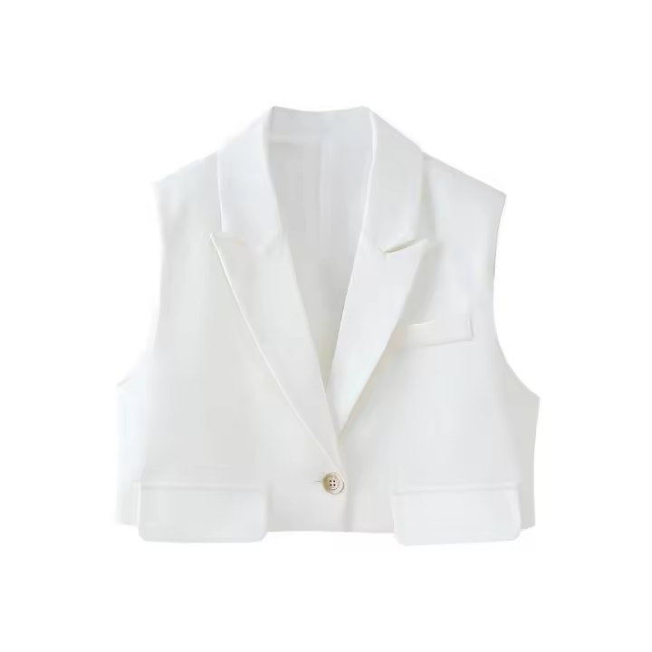 Conjunto de Moda para Mujer Ouwu Pantalones Cortos Chaleco de Estilo Europeo Americano - 1