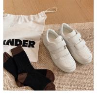 Zapatos blancos de velcro de suela gruesa, nuevos zapatos de tablero deportivos casuales plateados - details 1