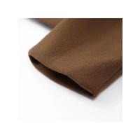 Chaqueta de lana corta Elegante para mujer con cuello redondo Abrigo holgado con manga larga y abertura de manga corta Moda de calle alta 2024 - details 25