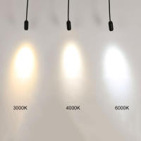 Luces LED de pared regulables, interruptor de perilla negra con ajuste de ángulo de haz de 15 °, 30 °, 45 °, 3W, 5W, 7W, 10W, lámpara LED de cuello de cisne para mesita de noche - details 7