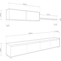 Conjunto Reversible de Salón Mueble de TV Módulos de Comedor Modelo Arlet - details 2
