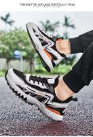 Logo al aire libre moda malla transpirable casual cuero reflectante zapatos para correr deportes de los hombres - details 20