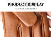 Guantes de piel de oveja para mujer, manoplas cortas de terciopelo fino para pantalla táctil, de cuero, de buena calidad, para invierno, 2226 - details 90