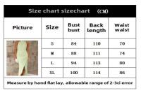 BUNO-Green 2024 Vestido largo de primavera y verano con cuello halter para mujer #   Verde. - details 0