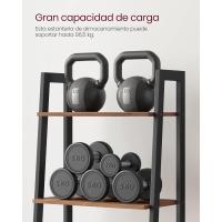 Estantería de 5 Niveles, Librería Industrial, Fácil de Montar, para Salón, Dormitorio, Cocina, Marrón Rústico y Negro LLS45X - details 51
