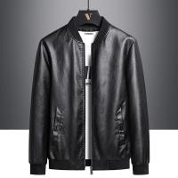 Chaqueta de cuero con cremallera y cuello alto informal para hombres, primavera y otoño - details 4