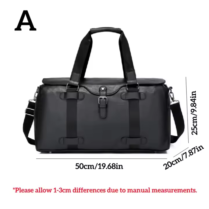 Bolso de Viaje para Hombres de Gran Capacidad Bolso de Mano PU Bolso de Hombro para Deporte y Negocios Bolso de Habila para Fin de Semana Equipamiento Normal - 1
