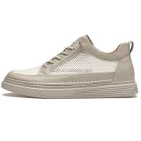 Nuevos zapatos con alzas para hombre de 8cm de malla de cuero transpirable con suela gruesa informales a la moda talla grande 47 - details 2