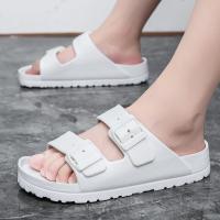 Zapatillas clásicas de verano para mujer, sandalias de playa sin cordones con doble hebilla, EVA ligera y cómoda - details 18