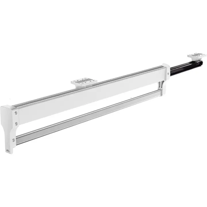 ‎ 4 x 0,3 x 0,3 cm Barra extensible para colgar la percha, barra telescópica ajustable, 497 mm, color blanco - 1