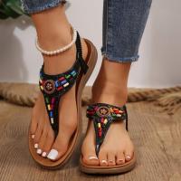 Sandalias Planas de Estilo Bohemio para Mujer Sandalias de Gladiador con Clip - details 17