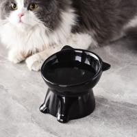 Cuenco de cerámica antigolpes para gatos, cuenco de base alta creativo y bonito para mascotas, alimentador de bebidas para mascotas multiusos antideslizante, contenedor de agua - details 5