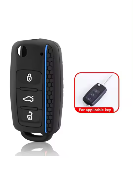 Funda de Silicona Completa para Llave de Coche Protectora para VW Polo, Tiguan, Passat, Golf, Jetta, Lavida, Skoda Octavia - 1