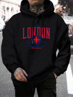Sudadera De Capucha London Uk University League Para Hombre Tallas Grandes Estilosa Con Estampado Deportiva Y Cuello Alto - details 7