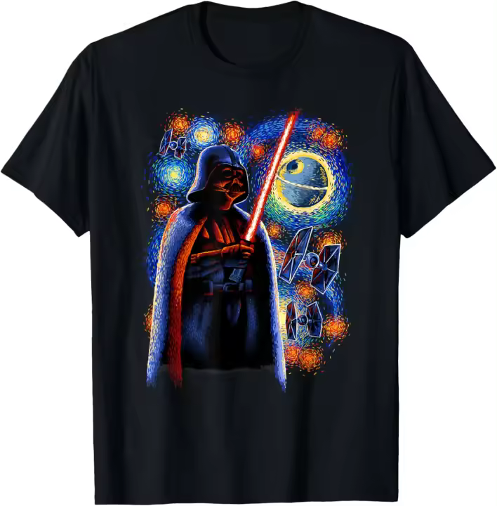 Camiseta de noche estrellada de la muerte de Darth Vader - 1
