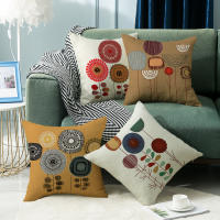 Juego de 4 Fundas decorativas para Sofá, Cojines florales de Lino , para Sofá, Cama, Coche, Hogar, 45x45cm - details 7