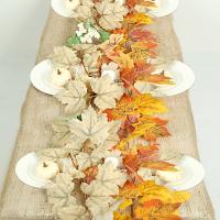 Enredadera artificial de hoja de arce de otoño de 190 cm, enredadera de calabaza de Halloween con bayas blancas realistas, plantas falsas de calabaza de plástico - details 2