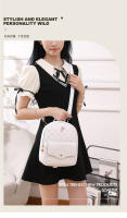 Bolso escolar pequeño para mujer, Mochila pequeña informal con rombos, bolso de hombro portátil, mochila decorativa rosa - details 0
