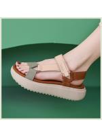 Nuevo 2025 sandalias jóvenes, deportes casuales, plataforma cómoda, Velcro, zapatos de mujer de gran tamaño - details 4