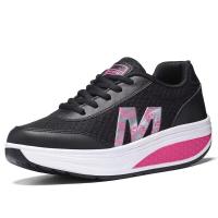 Zapatillas de correr para mujer 2025 Zapatos deportivos informales de moda con suela de plataforma y cordones - details 0