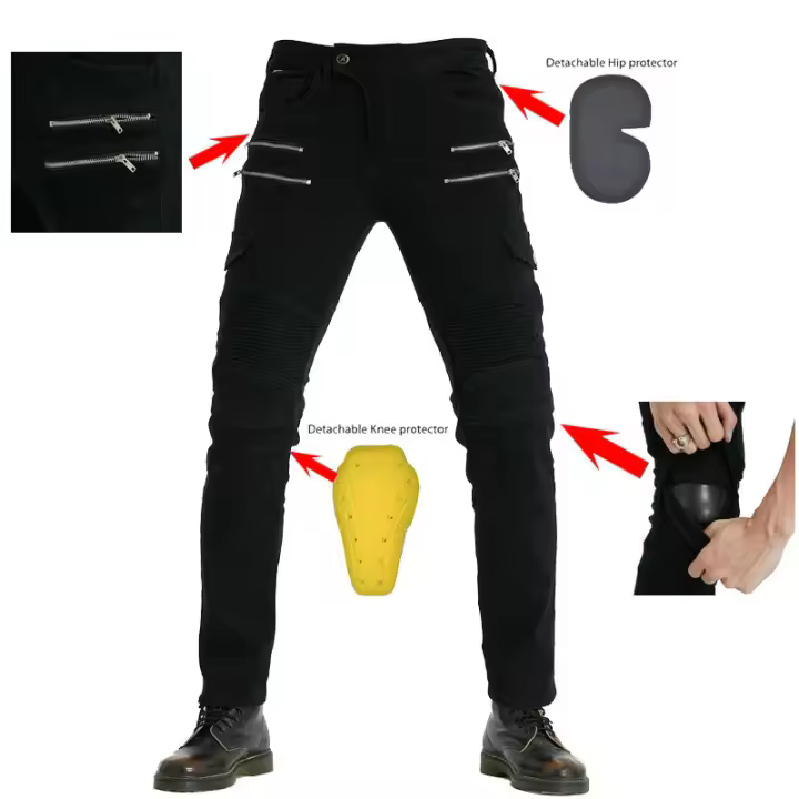Jeans de Ciclismo de Motocicleta Pantalones Para Hombres y Mujeres Anti-CAída Fuera de la Carretera - 1
