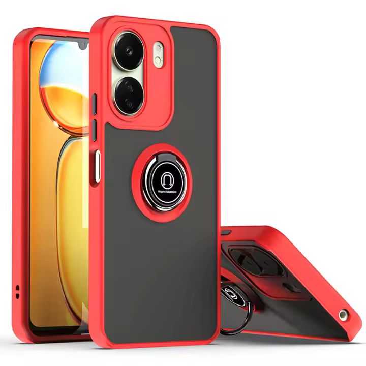Funda con soporte de anillo anticaída para Xiaomi Redmi 13C - 1