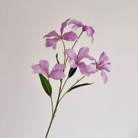 Nueva flor de orquídea Artificial de seda DIY 75cm flor de simulación colores vivos flores falsas rama centro de mesa de boda - details 8