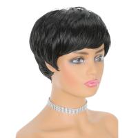 Pelucas sintéticas cortas de corte Pixie, peluca en capas de pelo Bob con parte lateral y flequillo esponjoso, extensión de cabello Natural para mujer, pelucas rectas para uso diario - details 7