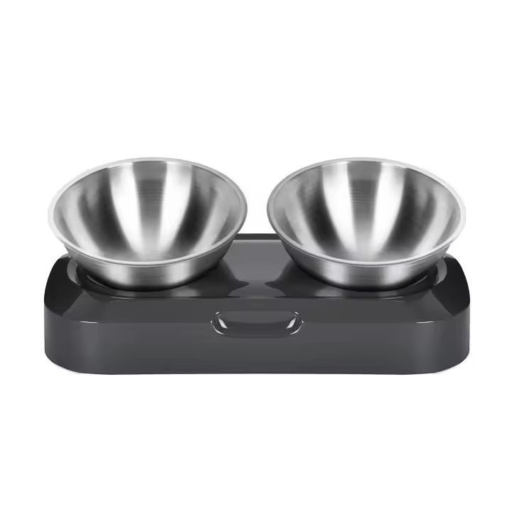 Lindo cuenco para gatos con soporte, comedero para mascotas individual/Doble - 1