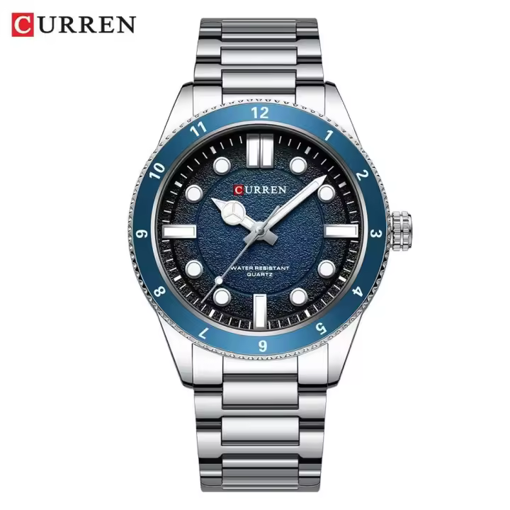 Reloj de Cuarzo CURREN 8450 Diseño de Lujo para Hombres Correa de Acero Inoxidable - 1