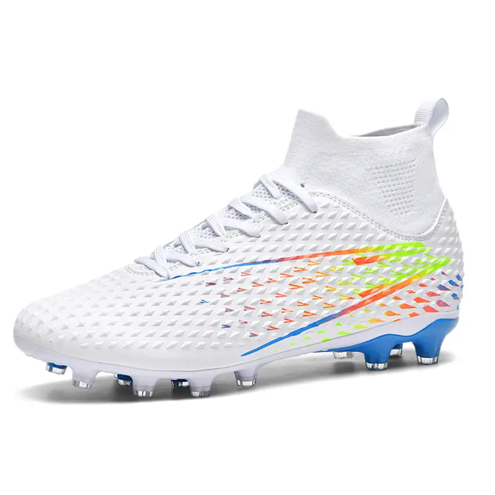 Botas de fútbol profesionales para hombre, zapatos de fútbol de Punta larga, zapatos de fútbol de tobillo alto para exteriores, zapatos de entrenamiento para niños - 1