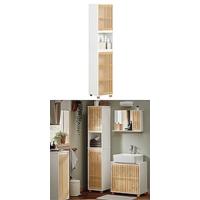 SoBuy Armario de Baño Mueble Baño Auxiliar Organizador con 1 Comportamiento Abierto y 2 Puertas 70 x 35 x 90 cm Blanco BZR121-W ES - details 26