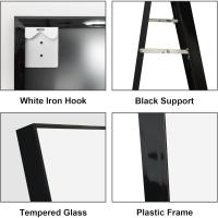 Espejo de Pie Completo 165x60cm Marco Negro Espejos Grandes de Pared Adecuado para Baño, Salón, Habitación y Receptor - details 4