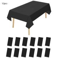 Mantel rectangular negro de 54 x 108 pulgadas: manteles desechables para comidas, fiestas y otros ocasos. - details 8