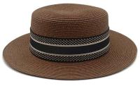Tendencia moda verano plano ancho tejido para mujeres vacaciones playa protector solar cinta superior señoras sombrero de paja - details 6