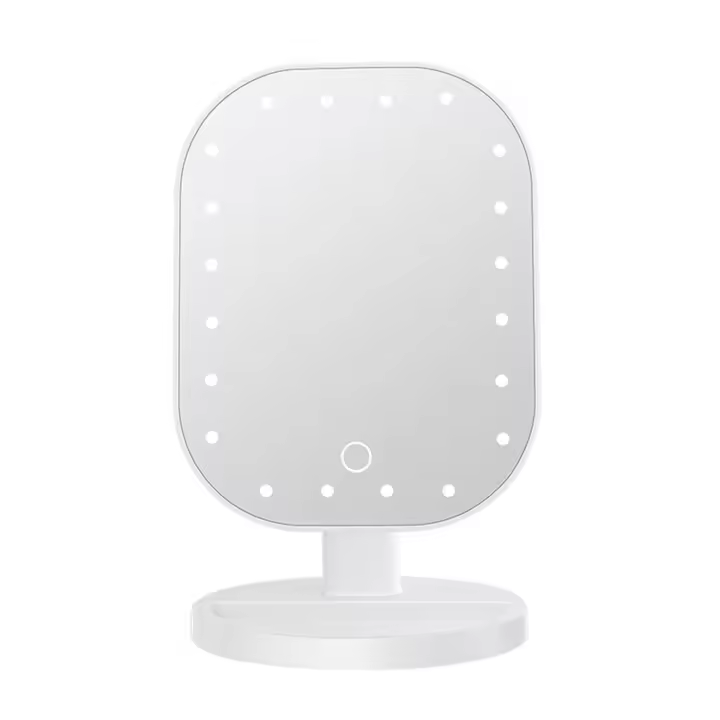 Espejo de maquillaje con luz LED, espejo de escritorio multiusos para baño y dormitorio - 1
