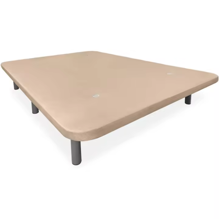 Gran Estabilidad, con Barras de Refuerzo y 6 Patas metálicas roscadas de 27cm, 105x190, Beige - 1