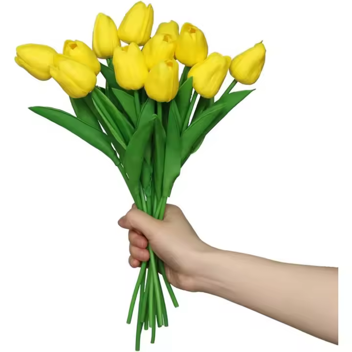 24pcs Tulipanes Artificiales Ramos de Látex Falso para Decoración de Banquetes, Bodas, Fiestas, Jardín, Partido, Hotel - 1
