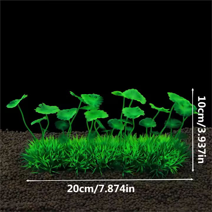 Decoración de Agua de Acuario de Planta Adorno de Paja Verde Artificial para Tanque de Peces - 1