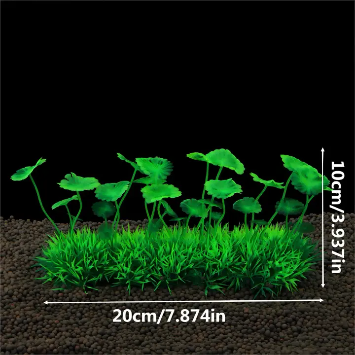 Decoración de Agua de Acuario de Planta Adorno de Paja Verde Artificial para Tanque de Peces - 1