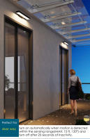 Luces LED con Sensor de movimiento para exteriores, candelabros modernos de pared Exterior, lámpara negra para casa, garaje y balcón - details 2