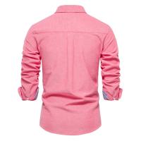 2025 nueva camisa Oxford de algodón de otoño para hombres camisas casuales de negocios sociales con botones de manga larga para hombres - details 4
