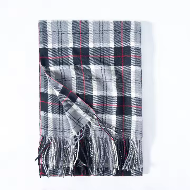 Bufanda a cuadros Bufanda de invierno Mantón Bufanda cálida para mujer - 1