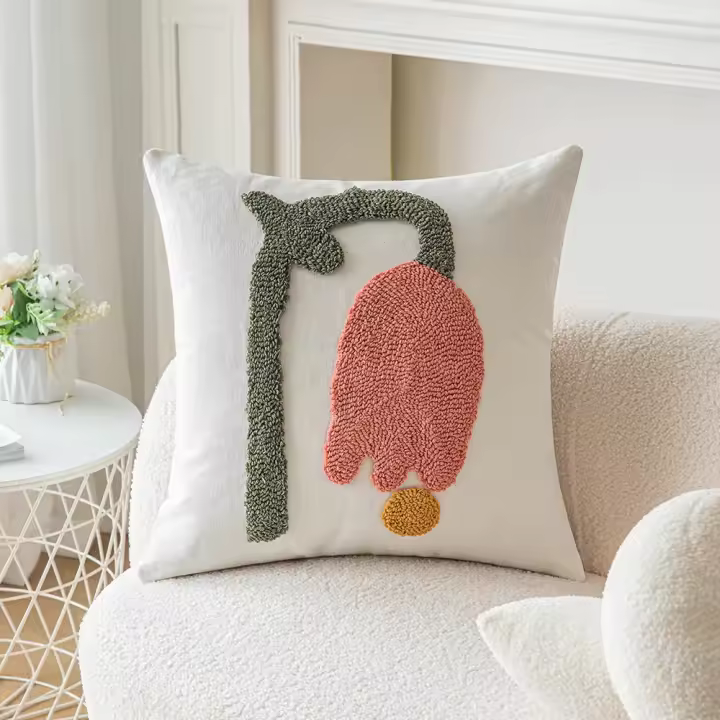 Funda de Almohada Pastoral Floral Grande Estilo Simple Moderno para Sala de Estar Sofá - 1