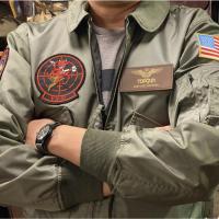 TOP GUN CWU-45P parche bordado estilo militar chaqueta Bomber piloto vuelo abrigo de invierno - details 2