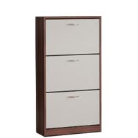 Diseños Zapatero con 3 cajones Organizador de Zapatos Mueble de Madera para Pasillo Color Nogal Marrón y Blanco, 118 x 60 x 24 cm - details 8