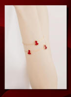 QееΙīп Pulsera Wulu en oro rosa de 18 quilates con ágata roja - details 5