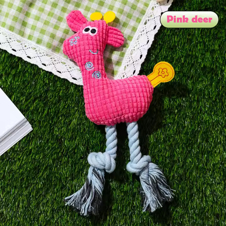 Juguete de Mascota Divertido en Forma de Animal de Peluche para Perros y Gatos Juguetes de Masticar para Entrenamiento de Mascotas Accesorios para Perros Tamaño Universal Ideal para Interiores/Exteriores - 1